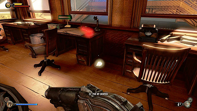 Fight your way through the bridge, eliminating new police officers - Find Shantytowns police impound - Chapter 20 - Gunsmiths Shop - BioShock: Infinite - Game Guide and Walkthrough