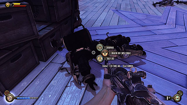 Soldiers Field - near the Firemans corpse in a square in front of Patriots Pride Pavilion - Chapter 12 - Lockpicks - BioShock: Infinite - Game Guide and Walkthrough