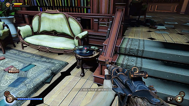 start the side task you have to break in a book store during the main task of chapter 29 - Side mission: Investigate the bar | Chapter 29 - Port Prosperity - Chapter 29 - Port Prosperity - BioShock Infinite Guide
