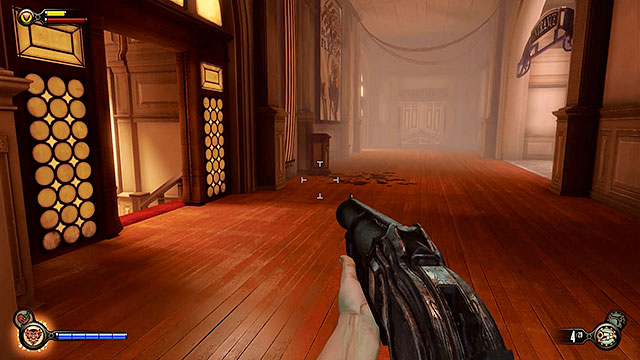 Youll soon reach a junction and you shouldnt move towards the gondola just yet - Pursue Elizabeth - Chapter 7 - Battleship Bay - BioShock: Infinite - Game Guide and Walkthrough