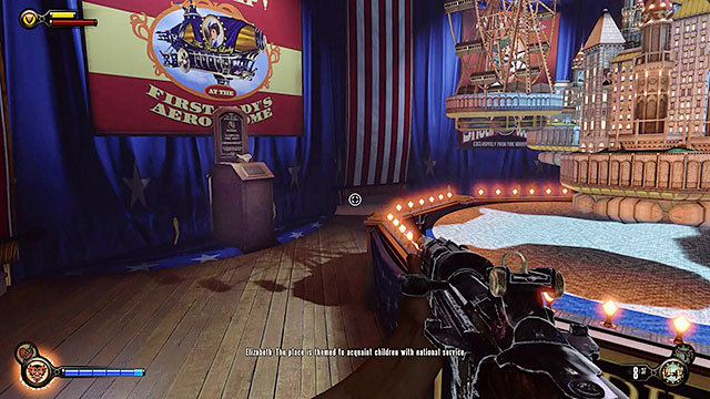 Theres a model of the Soldiers Field a little further ahead - Take Elizabeth to the First Lady airship - Chapter 8 - Soldiers Field - BioShock: Infinite - Game Guide and Walkthrough
