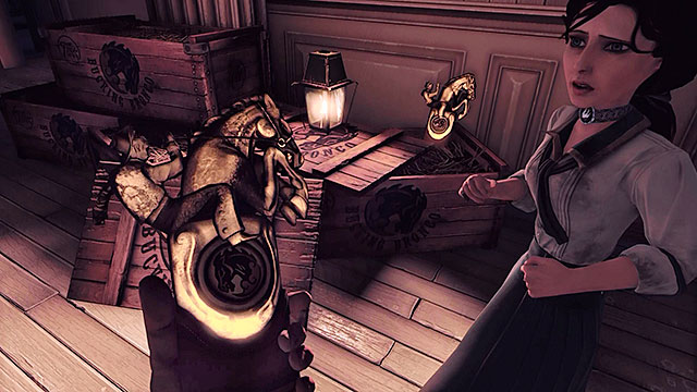 Soon after leaving the main hall of the pavilion you will find two bottles of a new vigor - Bucking Bronco - Find Shock Jockey at the Hall of Heroes - Chapter 8 - Soldiers Field - BioShock: Infinite - Game Guide and Walkthrough