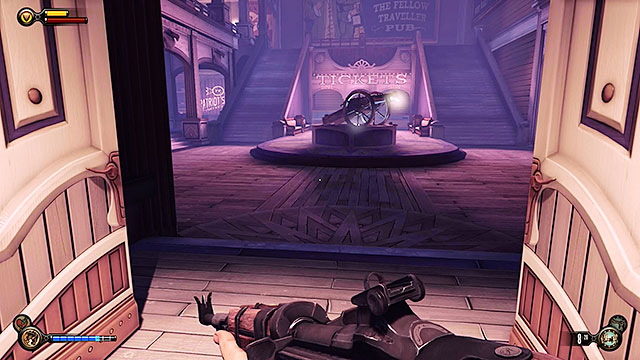 Keep fighting until youve won and then go to the ticket office - Find Shock Jockey at the Hall of Heroes - Chapter 8 - Soldiers Field - BioShock: Infinite - Game Guide and Walkthrough