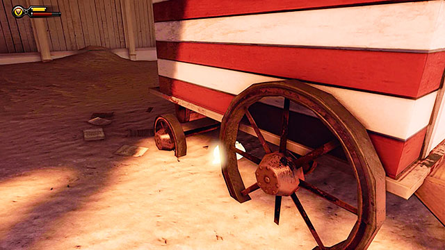 Battleship Bay - under the trailer in the first part of the beach (where Booker wakes up) - Chapters 6-7 - Voxophones - BioShock: Infinite - Game Guide and Walkthrough