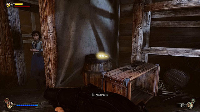 A guitar can be found in the cellar - Find Shantytowns police impound - Chapter 21 - Shantytown - BioShock: Infinite - Game Guide and Walkthrough