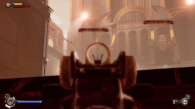 Before youll be able to enter the police impound youre going to have to defeat a small group of policemen - Destroy the defense turrets - Chapter 21 - Shantytown - BioShock: Infinite - Game Guide and Walkthrough