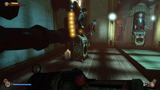 Office of Jeremiah Fink - inside a room to the left of the elevator (you can visit before leaving the factory) - Chapters 21-26 - Gear - BioShock: Infinite - Game Guide and Walkthrough