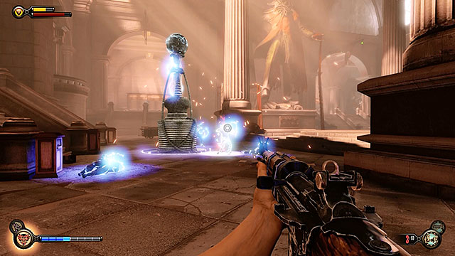 Use the stairs again to reach the next floor and youll soon arrive in the main hall of Port Prosperity - Go to Comstock house - Chapter 29 - Port Prosperity - BioShock: Infinite - Game Guide and Walkthrough
