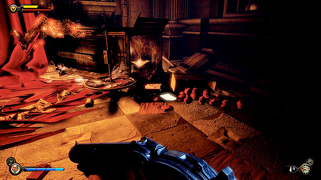 Once youve searched the stores enter the Memorial Gardens (point number 2 on the map) - Find the crypt of Lady Comstock - Chapter 30 - Downtown Emporia - BioShock: Infinite - Game Guide and Walkthrough