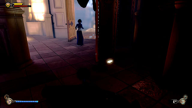 Find a lockpick in a dark corner near the entrance, behind a screen - Find the three tears - Chapter 31 - Memorial Gardens - BioShock: Infinite - Game Guide and Walkthrough