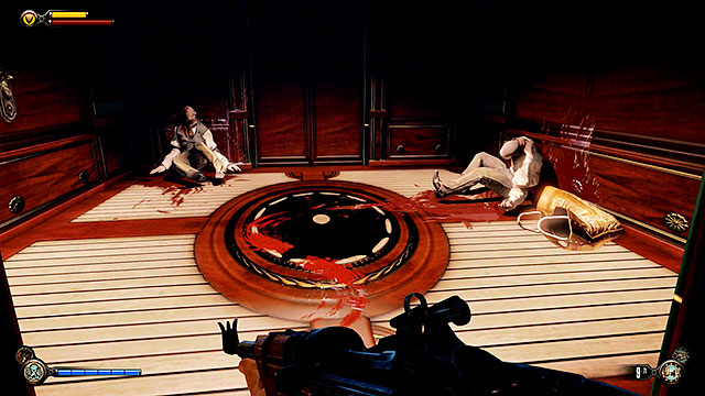 Dont bother examining three kinetoscopes located in the atrium, because this is the same set as the one located at the beginning of the game in the Blue Ribbon Restaurant - Find the next tear - Chapter 31 - Memorial Gardens - BioShock: Infinite - Game Guide and Walkthrough