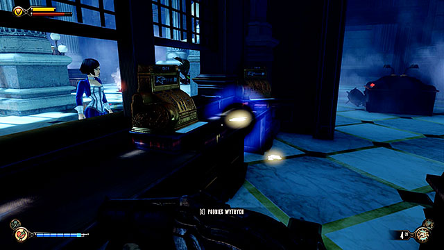 The area located to the right contains not only more money, but also a lockpick found on a desk - Find the next tear - Chapter 31 - Memorial Gardens - BioShock: Infinite - Game Guide and Walkthrough