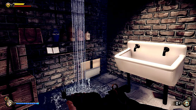 Once youve entered the store go to a dark cellar and find the Vox cipher - Side mission: Find the Vox code - Chapter 31 - Memorial Gardens - BioShock: Infinite - Game Guide and Walkthrough