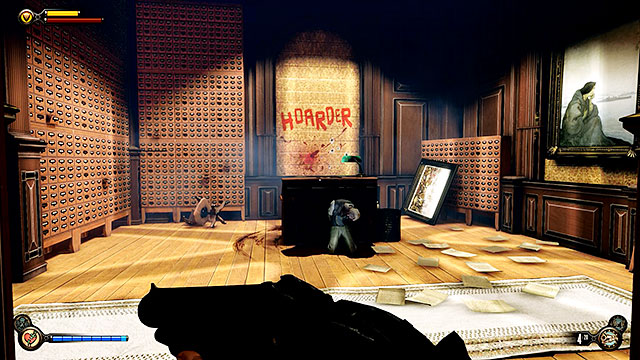 After youve used the elevator to reach the main part of the bank youll end up in front of a large vault door - Side mission: Find the Vox code - Chapter 31 - Memorial Gardens - BioShock: Infinite - Game Guide and Walkthrough