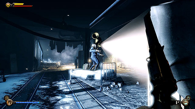 Once youve searched all the rooms mentioned above enter the bathroom with Where We Cleanse sign - Go to wardens office - Chapter 33 - The Atrium - BioShock: Infinite - Game Guide and Walkthrough