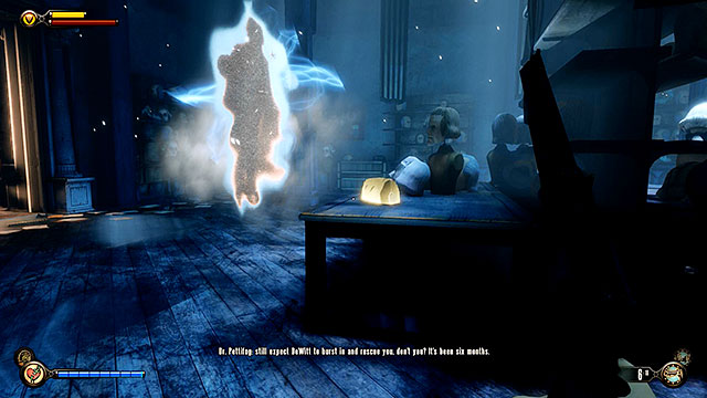 Make sure to explore the room with the masks to find the locksmiths bag on a table near the tear (among other useful things) - Go to wardens office - Chapter 33 - The Atrium - BioShock: Infinite - Game Guide and Walkthrough
