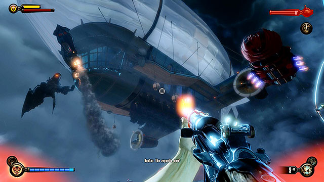 At some point of the battle Vox zeppelins will appear above the battlefield and they will begin dropping reinforcements - Destroy all Vox zeppelins - Chapter 39 - Command Deck - BioShock: Infinite - Game Guide and Walkthrough