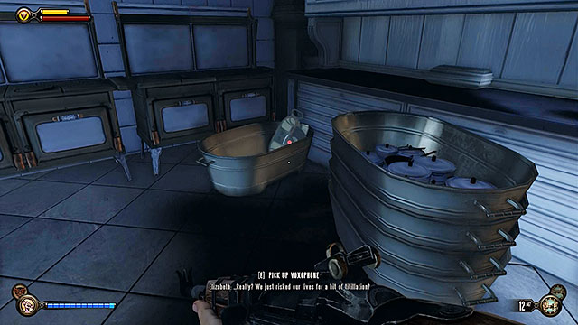 Salty Oyster Bar - in a locked room behind the bar (it requires Voxophone #56) - Chapter 29 - Voxophones - BioShock: Infinite - Game Guide and Walkthrough