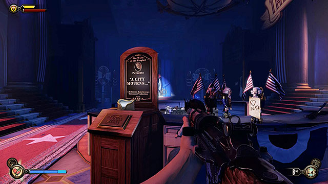 Hall of Heroes Gift Shop - near a round counter in the middle of the room - Chapters 10-16 | Vantage points in BioShock Infinite - Vantage points - BioShock Infinite Guide