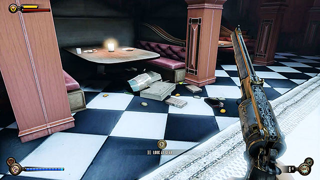 Salty Oyster Bar - under one of the bars tables - Chapters 28-29 | Gear in BioShock Infinite - Gear - BioShock Infinite Guide