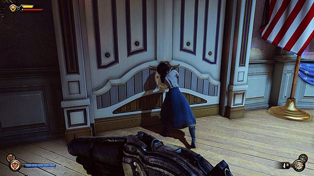 Once youve entered the Soldiers Field Welcome Center turn left and youll encounter a locked door leading to the security office - Safes and locked doors (chapters 8-28) | Lockpicks in BioShock Infinite - Lockpicks - BioShock Infinite Guide