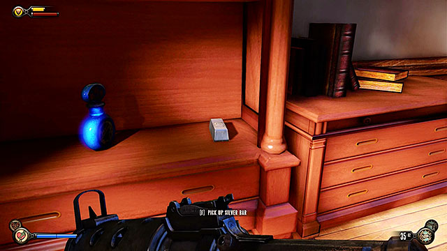 Proceed to the ground floor - Go to the Monument Island and find the girl (part 1) - Chapter 4 - Comstock Center Rooftops - BioShock: Infinite - Game Guide and Walkthrough