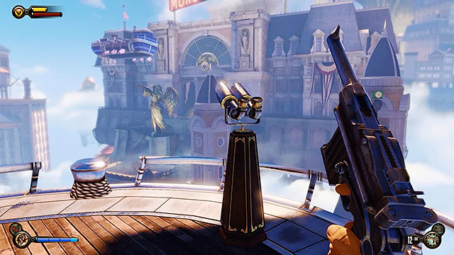 Use the back door to leave the Order of the Raven building - Go to the Monument Island and find the girl (part 2) - Chapter 4 - Comstock Center Rooftops - BioShock: Infinite - Game Guide and Walkthrough