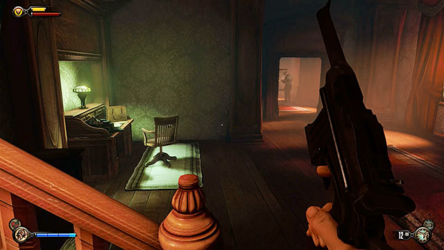 Check the area to your right to find interactive hooks - Go to the Monument Island and find the girl (part 2) - Chapter 4 - Comstock Center Rooftops - BioShock: Infinite - Game Guide and Walkthrough