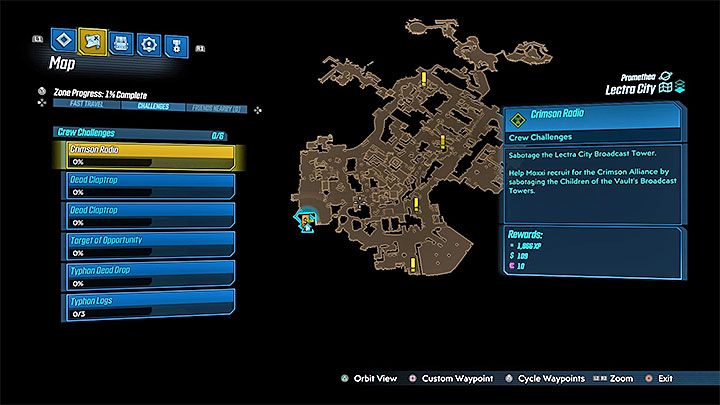 Each location in the game has its own Crew Challenges, which you can view from the Challenges tab in the map menu - Borderlands 3: Tips and tricks - The Basics - Borderlands 3 Guide