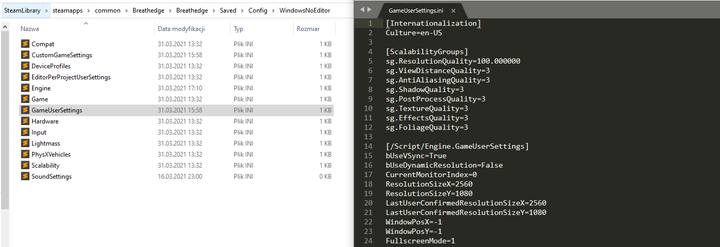Open the directory with the game settings, which looks something like this - Breathedge: Issues with running the game - solutions - Annex - Breathedge Guide