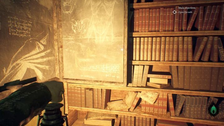 The secret compartment, behind which the phonograms are hidden. - Chapter 7 - Nameless Bookstore | Call of Cthulhu Walkthrough - Walkthrough - Call of Cthulhu Guide