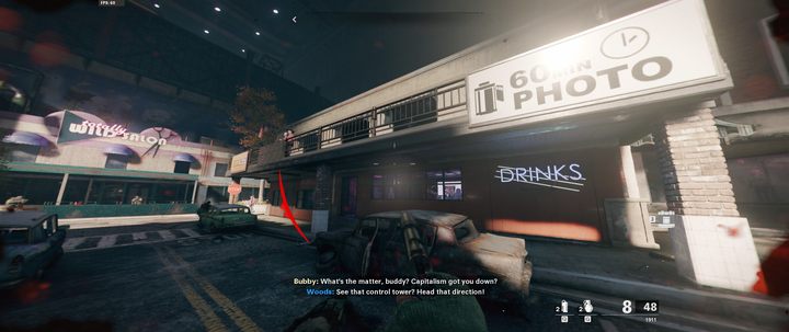 העדויות ממוקמות בקומה הראשונה של הבניין. - Call of Duty מלחמה קרה: Redlight, Greenlight - עדות - עדות - Call of Duty מדריך למלחמה קרה