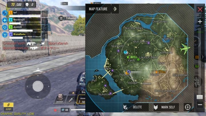 On the map you will find a few strategic points that you can go to - How does battle royale mode actually work in Call of Duty Mobile? - FAQ - Call of Duty Mobile Guide