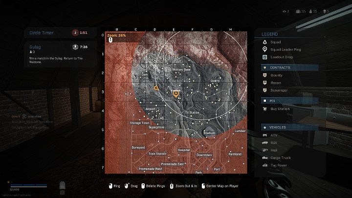 By opening the map you can also notice that the interface is the same - Warzone: Solos - how to win, best equipment - Basics - Warzone Guide