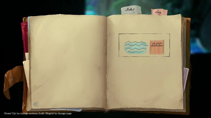 The heroine will add the water symbol to her journal - Call of the Sea: Bridge mechanism - puzzle, chapter 1 - Chapter 1: 74 miles east of Otaheité - Call of the Sea Guide