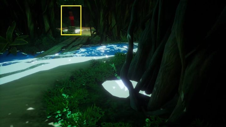 You'll find this symbol right by the river - Call of the Sea: Bridge mechanism - puzzle, chapter 1 - Chapter 1: 74 miles east of Otaheité - Call of the Sea Guide