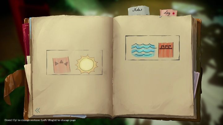 The sun symbol will appear in your journal - Call of the Sea: Bridge mechanism - puzzle, chapter 1 - Chapter 1: 74 miles east of Otaheité - Call of the Sea Guide