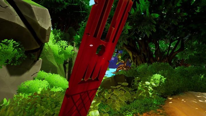 To get this symbol, you have to look through the hole in the pillar – you will see the mountain in the background - Call of the Sea: Bridge mechanism - puzzle, chapter 1 - Chapter 1: 74 miles east of Otaheité - Call of the Sea Guide