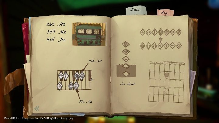 Now you need to press all the keys on the device lying on the tabletop That way, Norah will take more of the important notes - Call of the Sea: Chapter 3, The Vanishing of the Lady Shannon - notes - Notes - Call of the Sea Guide