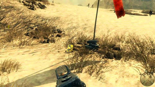 A little later, when youre defending the base, and, assuming that youre at the gate of the allies' base, run to the north - Mission 03: OLD WOUNDS - Intel - Call of Duty: Black Ops II - Game Guide and Walkthrough