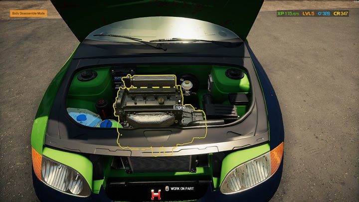 Нажмите на двигатель, чтобы войти в режим разборки - Car Mechanic Simulator 2021: Диагностика неисправностей - Основы - Руководство Car Mechanic Simulator 2021