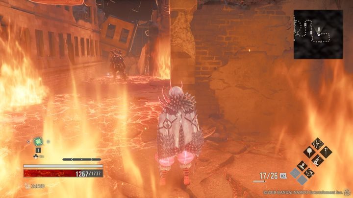 Besiege zwei im Screenshot gezeigte Feinde – City of Falling Flame |  Code Vein Walkthrough – Bereich D-18 – Code Vein Guide