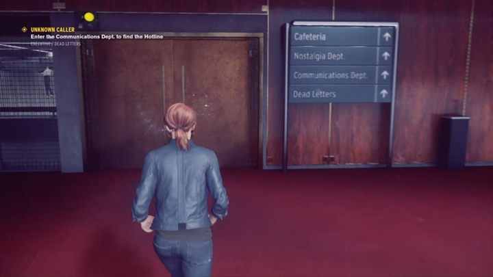 Your task now is to reach the Communications Dept - Unknown Caller | Control Walkthrough - Main Quests - Control Guide