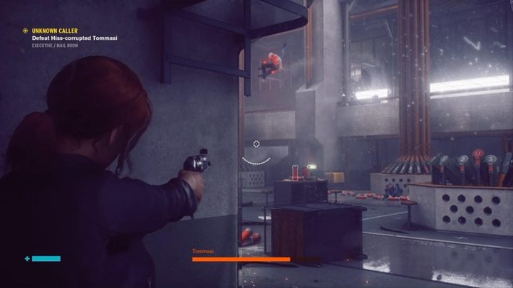 Tommasi also uses telekinesis and will throw objects at you - Unknown Caller | Control Walkthrough - Main Quests - Control Guide