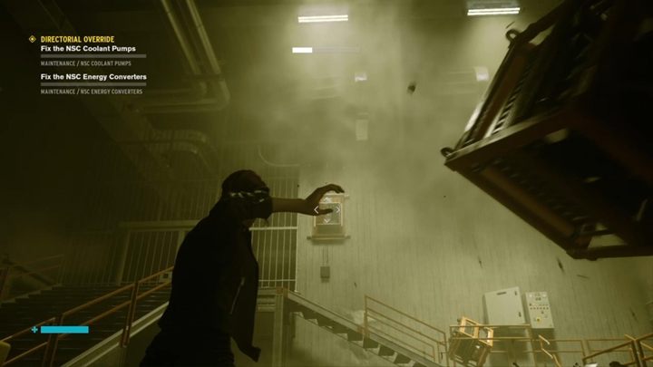 Go to the NSC Energy Converter Room, defeat your enemies and take over the control point - Directorial Override | Control Walkthrough - Main Quests - Control Guide