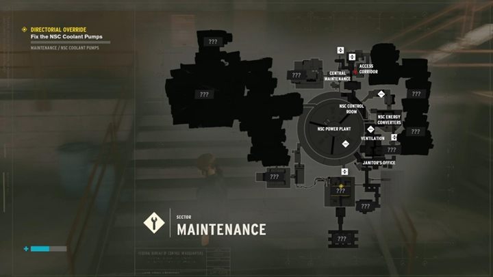 During a break from completing the main mission of the story, it is worthwhile to go to the Access Corridor room, where you can find A Good Defense side task - Directorial Override | Control Walkthrough - Main Quests - Control Guide