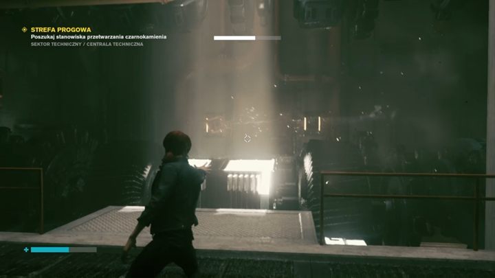 Go up to the top of the room - in case of problems, remove the batteries to stop the turbines - Threshold | Control Walkthrough - Main Quests - Control Guide