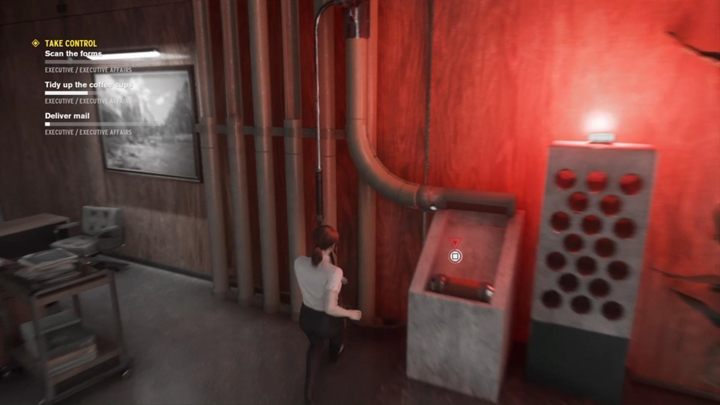 When you complete at least one task, you can pick up a letter to the Director - Take Control | Control Walkthrough - Main Quests - Control Guide