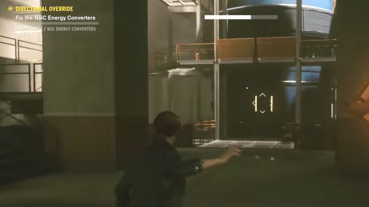 After repairing both devices, head for the elevator near the conventions - Directorial Override | Control Walkthrough - Main Quests - Control Game Guide