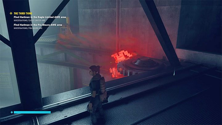 The rotary platform has been blocked and you have to destroy the red blocks in order to make it run again - Control AWE: The Third Thing walkthrough - Walkthrough - Control Guide